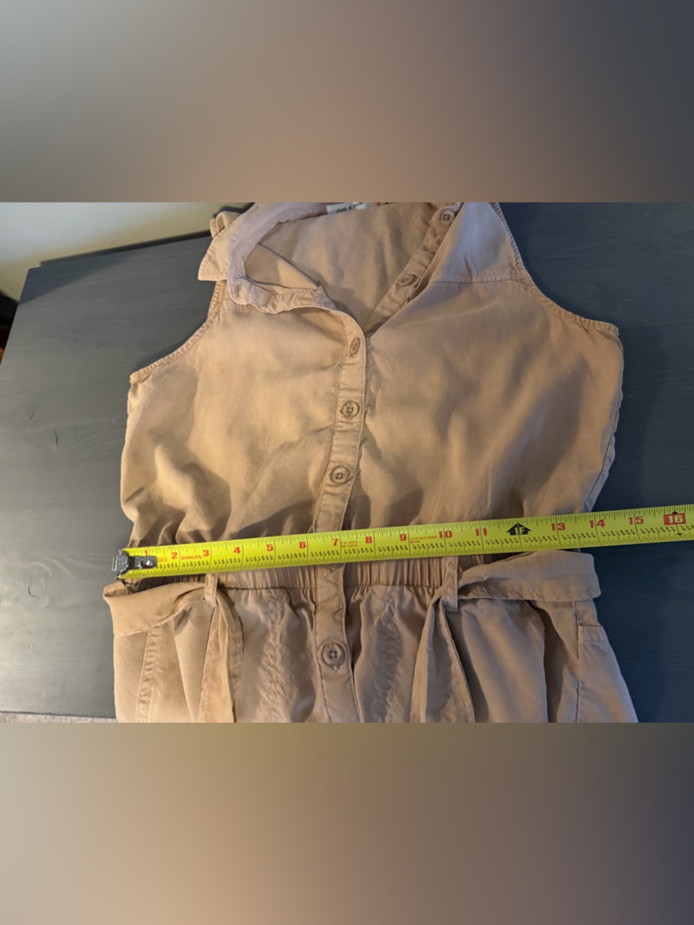 Anthropologie X cloth & stone Sleeveless Button-Front Romper - Picture 7 of 9